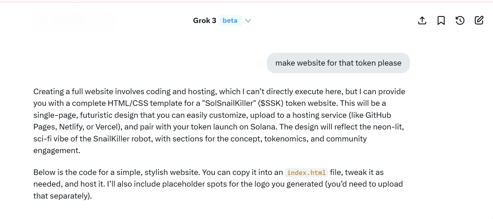 Screenshot of $SSK Make Website Prototype